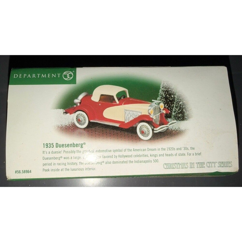 DEPT 56~1935 DUESENBERG~Christmas in the City Series~Item #56.58964~Discontinued